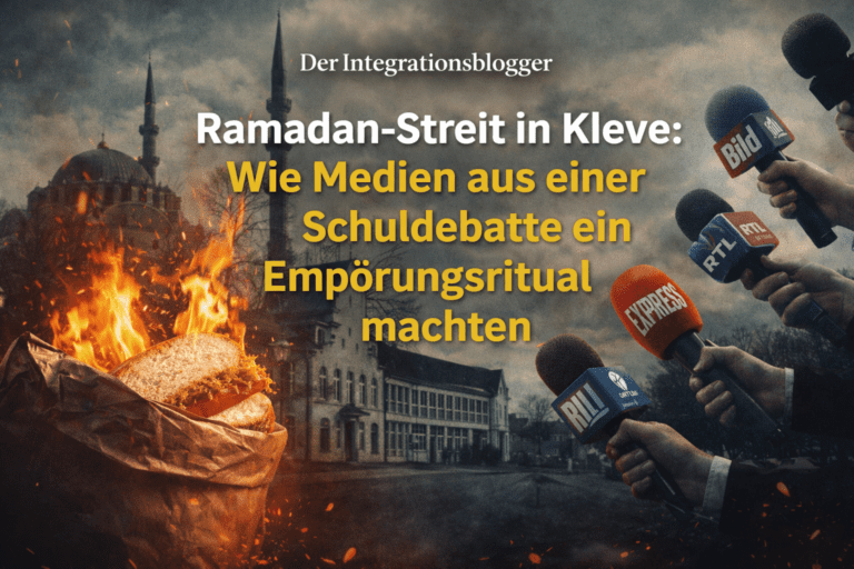 Symbolbild zum Ramadan-Streit in Kleve: Ein brennendes Pausenbrot steht für die mediale Zuspitzung eines Schulkonflikts.