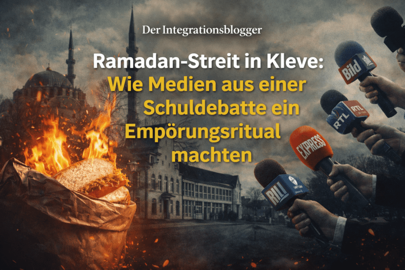 Symbolbild zum Ramadan-Streit in Kleve: Ein brennendes Pausenbrot steht für die mediale Zuspitzung eines Schulkonflikts.